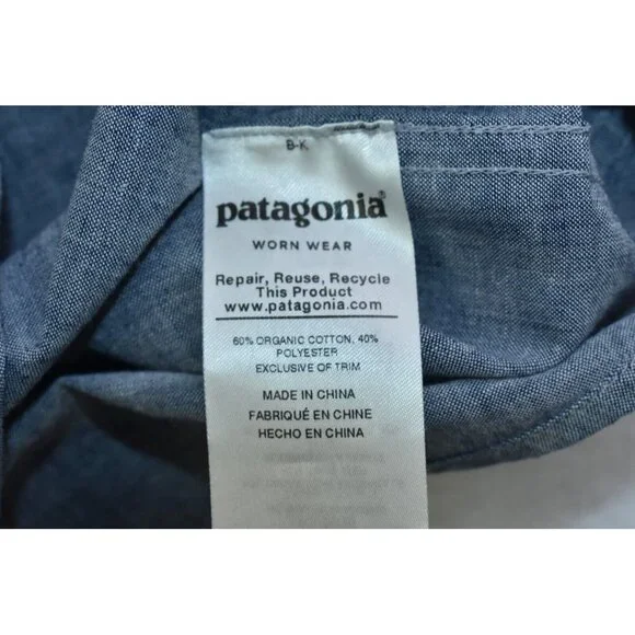 Patagonia Bluffside Men's Shirt Size L Organic Cotton Lightweight Short Sleeve - Picture 9 of 12